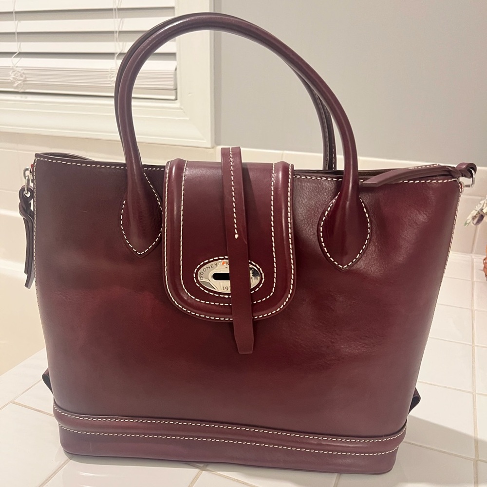 Dooney & Bourke Maroon Leather Tote